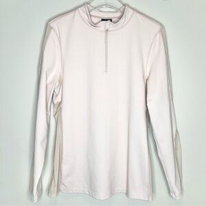 AXS Cream Blush Pink Long Sleeve Quarter-Zip Mesh Inset Active Jacket Size XL